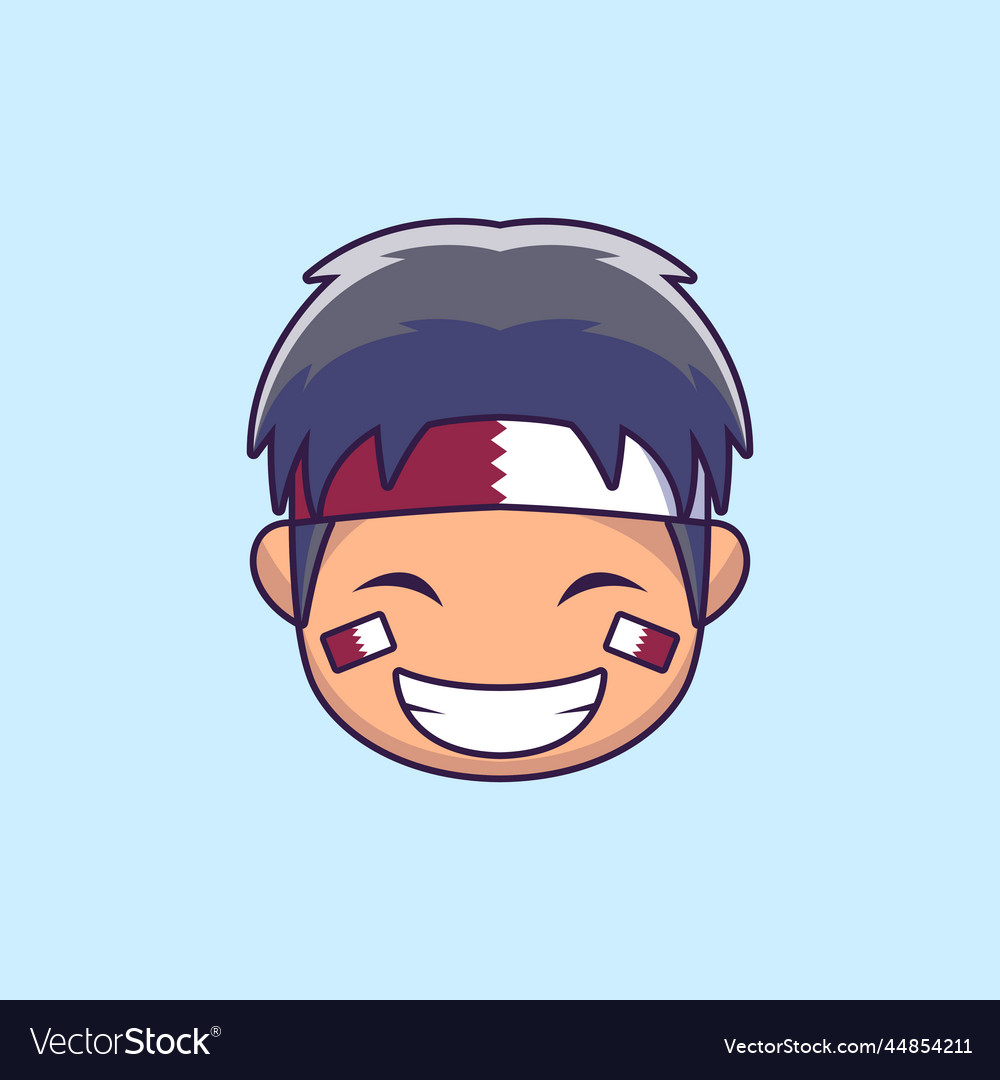 Cute boy world cup cartoon design