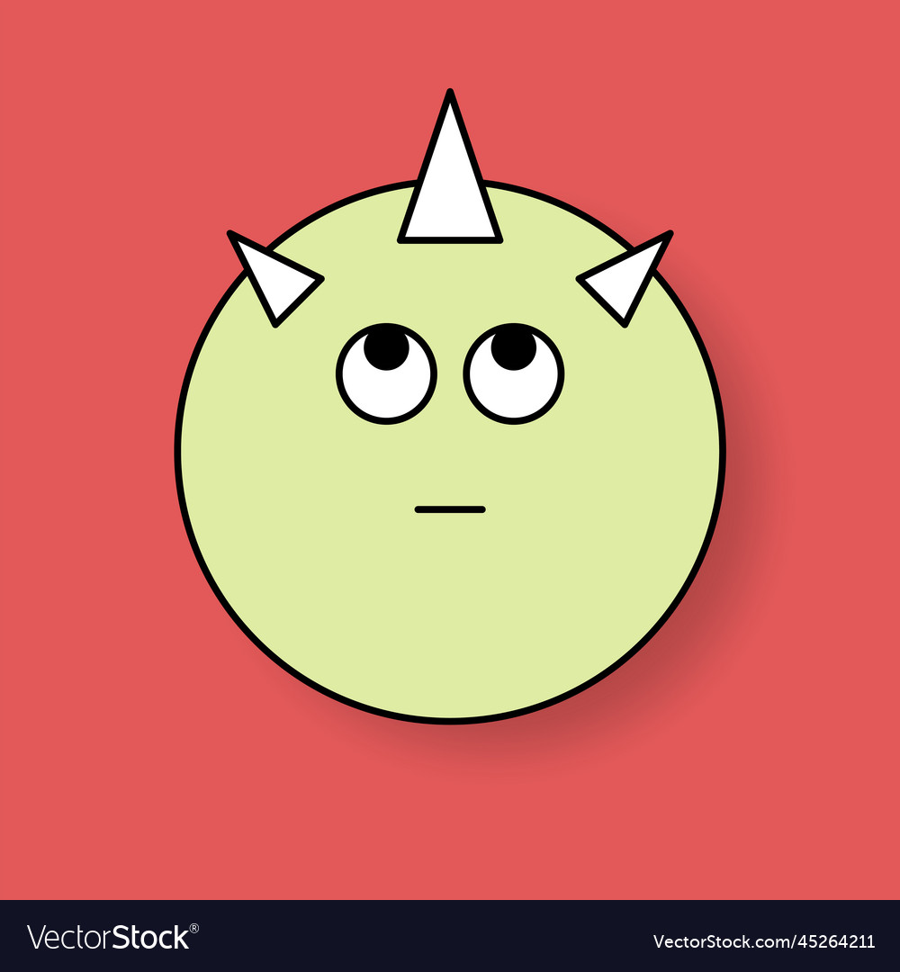 Funky green monster unicorn emoji sticker