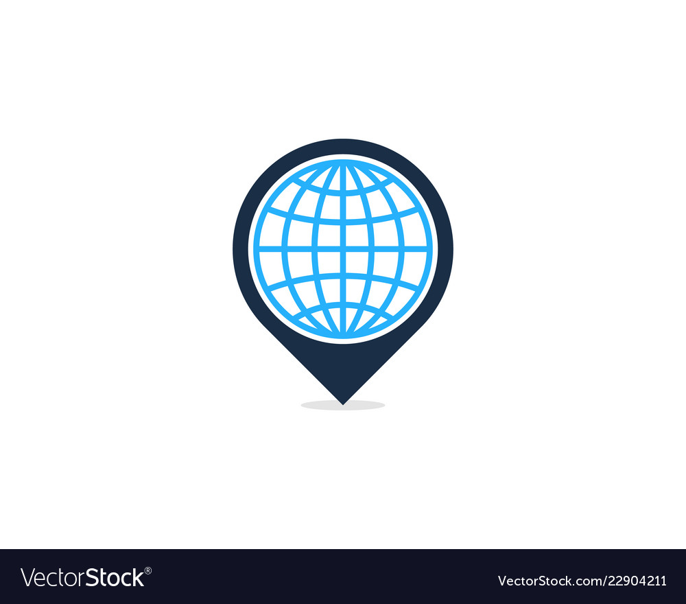 Globe point logo icon design Royalty Free Vector Image