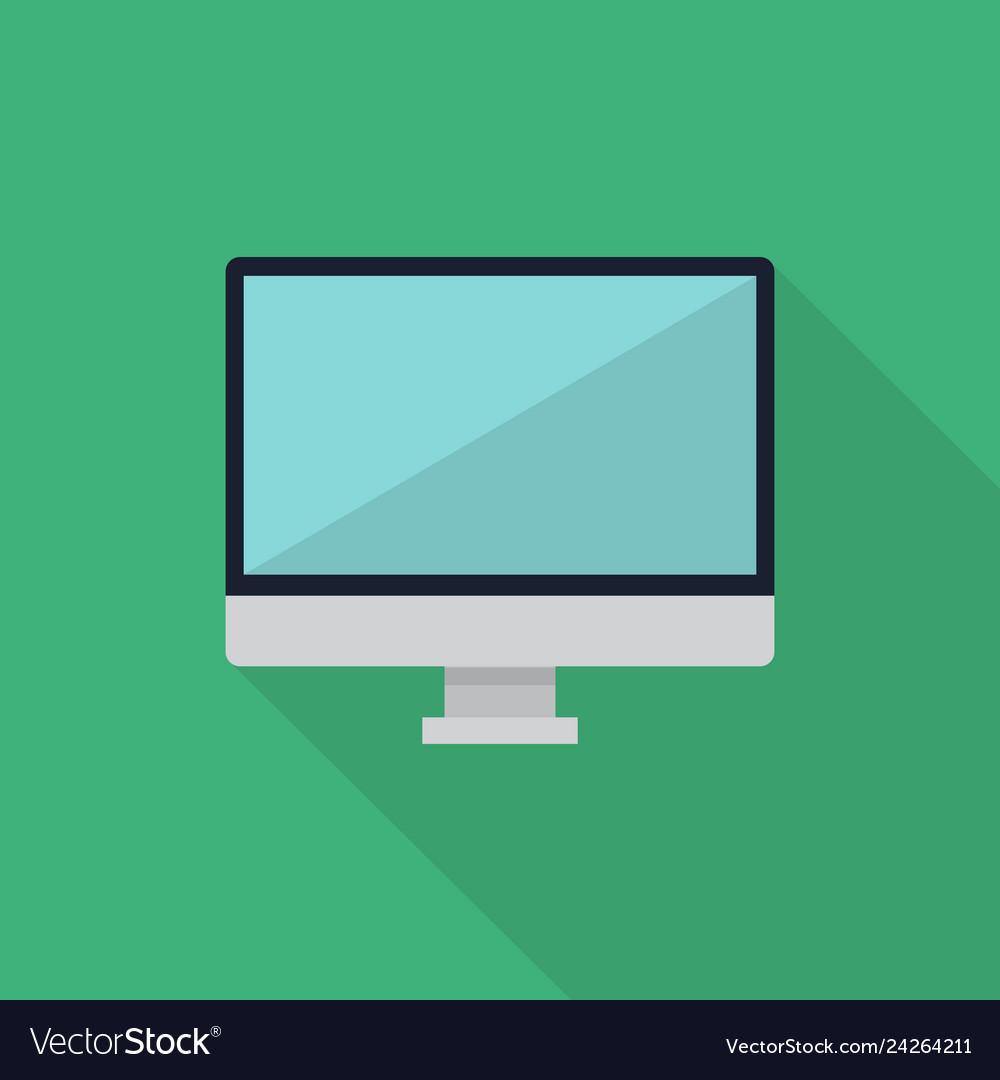 Monitor icon set of great flat icons with style Vector Image