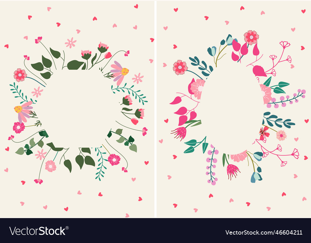 Unique botanical frames featuring flowers leaves Vector Image