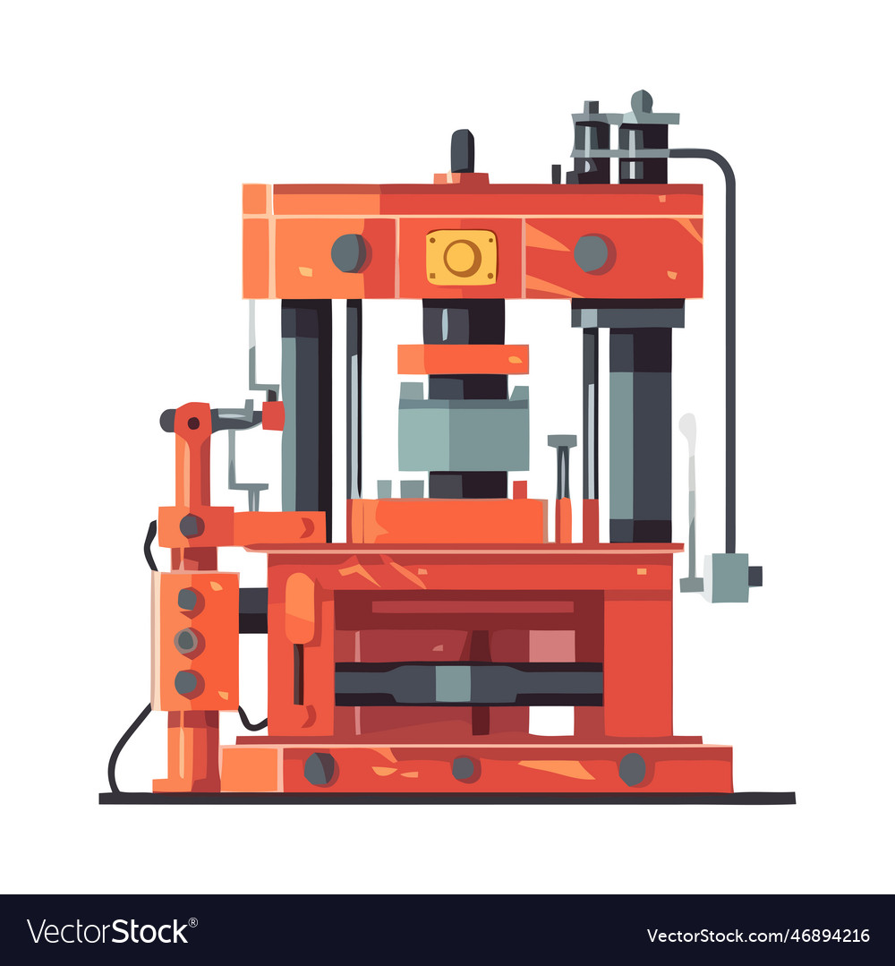 Heavy machinery working in factory industry Vector Image