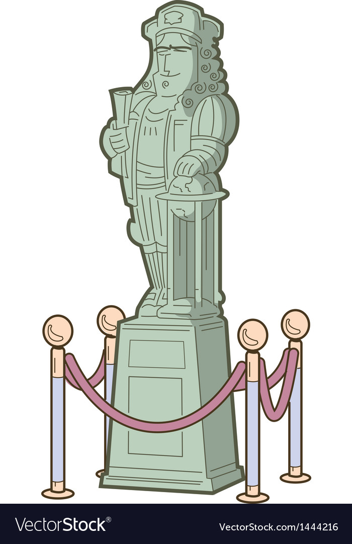 Historical figure statue Royalty Free Vector Image