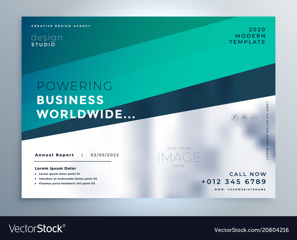 Professional blue business brochure flyer