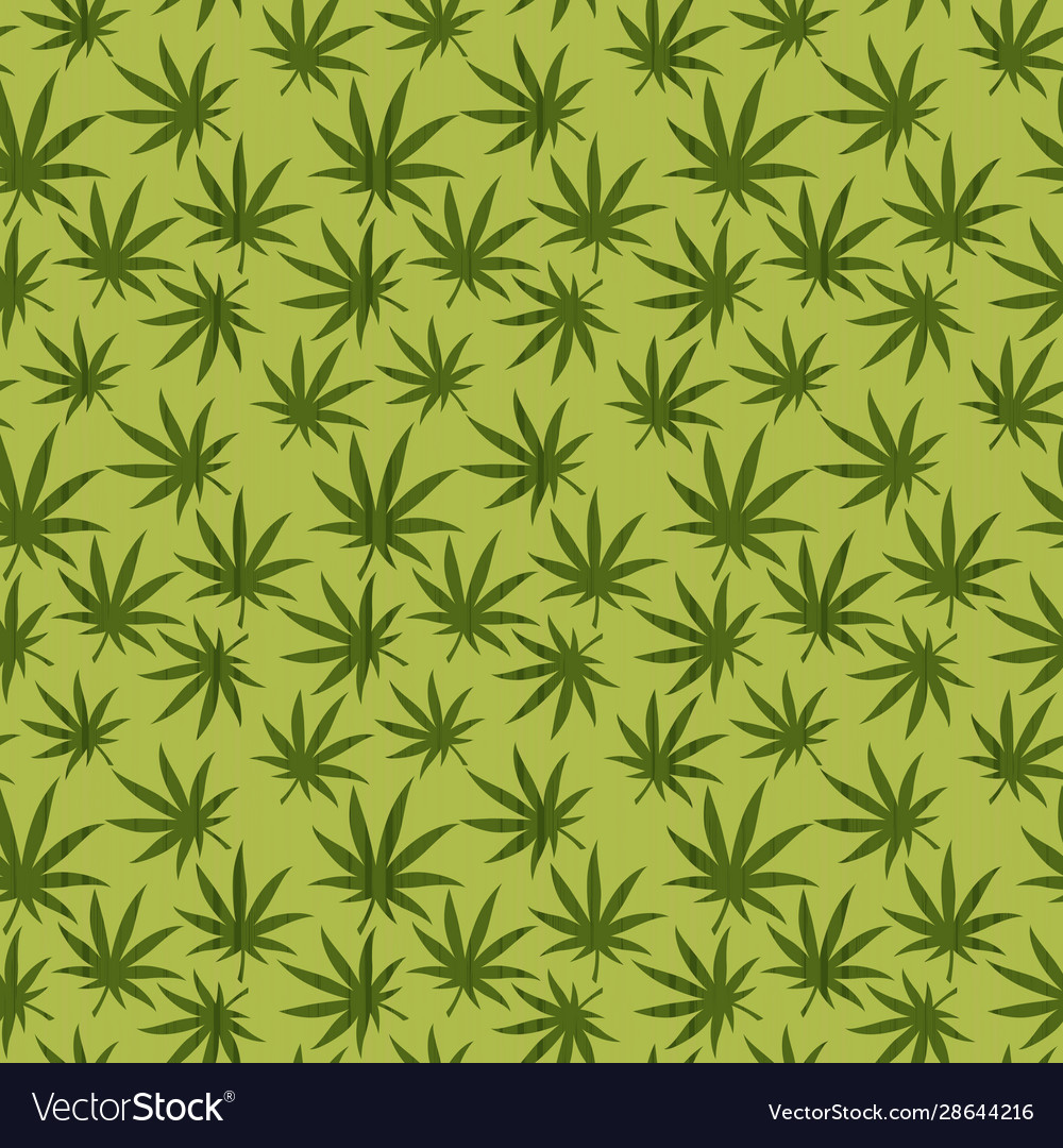 Seamless pattern cannabis leaves