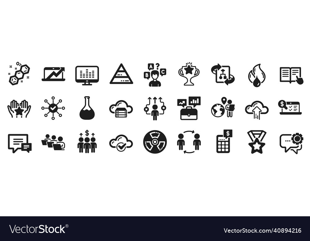 Set of education icons such as calculator