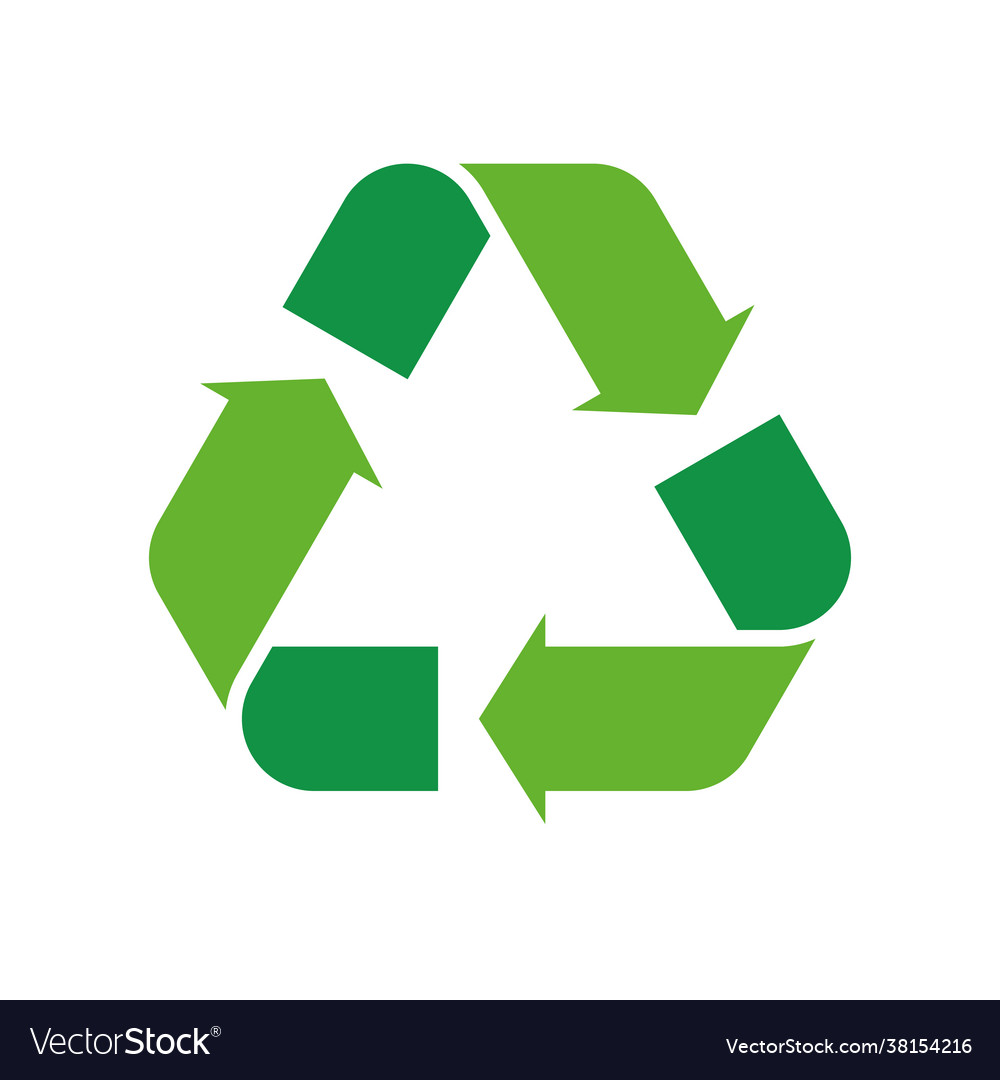 Simple flat universal recycling symbol