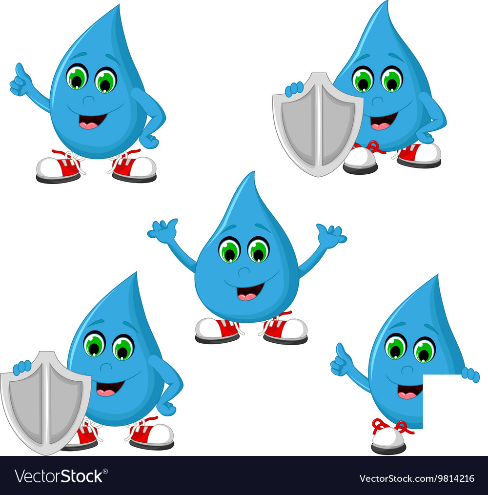 Water antibacteria icon set Royalty Free Vector Image