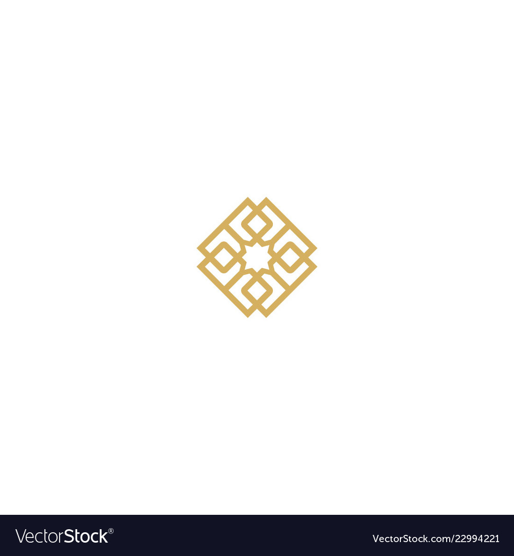 Abstract geometry decorative logo Royalty Free Vector Image