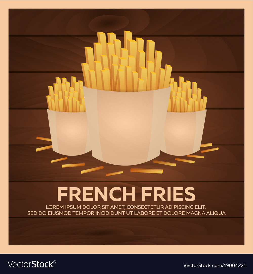 French fries banner fast food restaurant