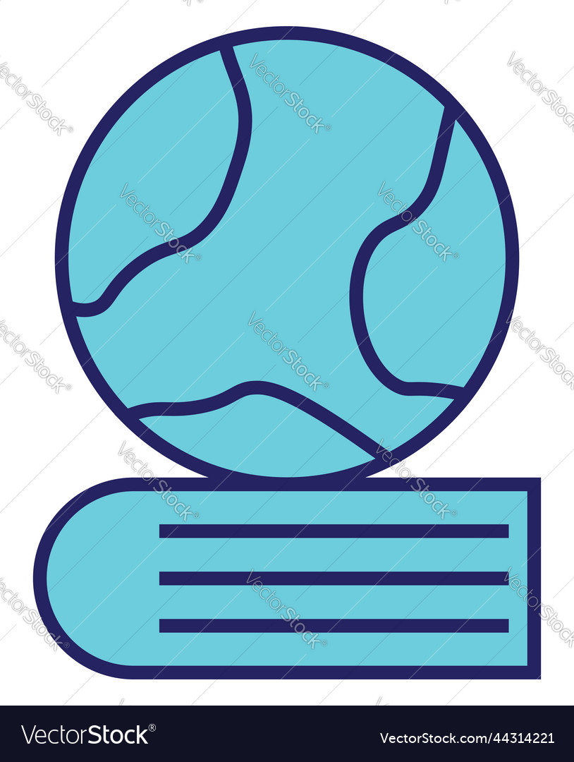Geography education on a white background Vector Image image.