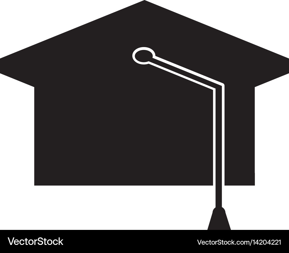 Graduation hat isolated icon Royalty Free Vector Image