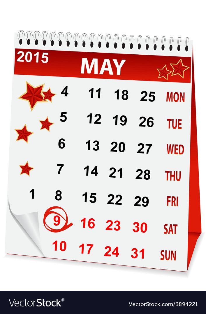 Icon calendar for may 9