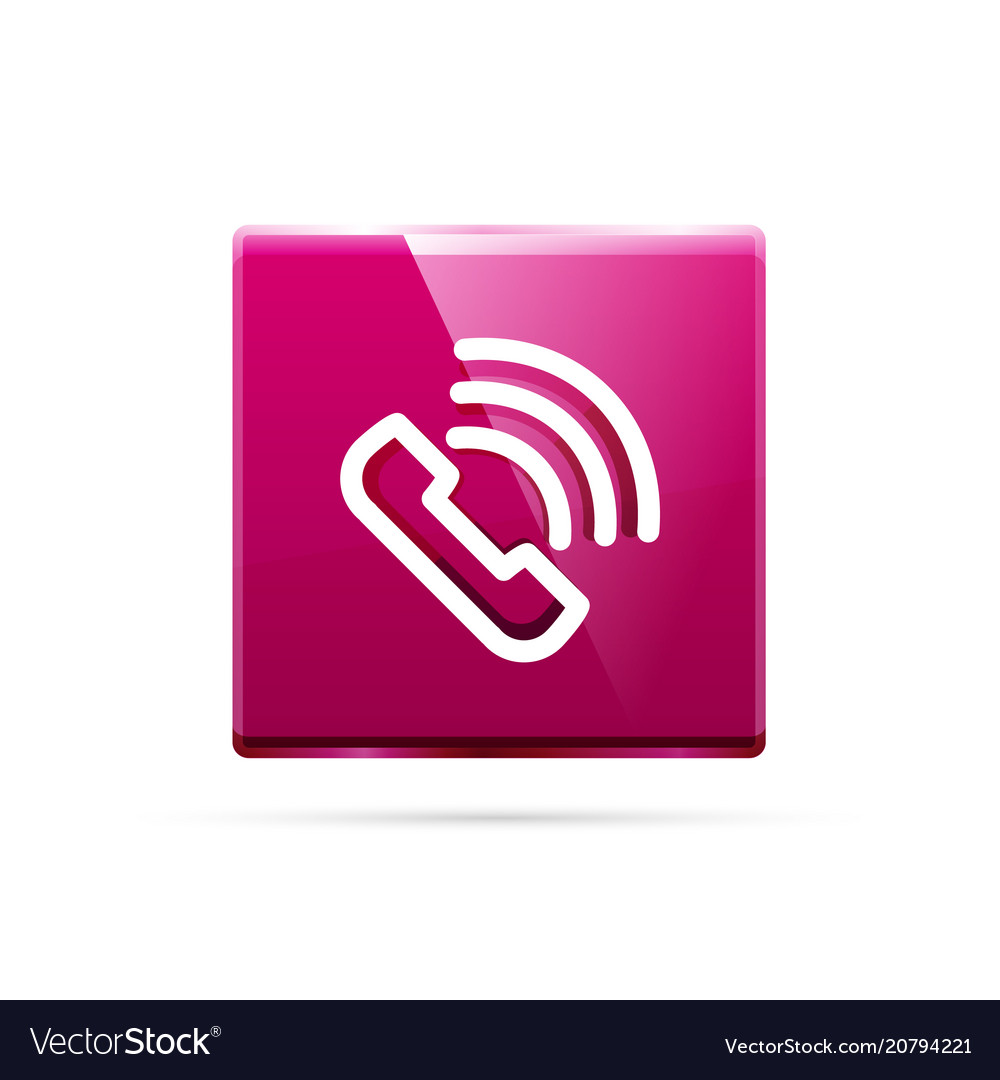 Phone button call support idea Royalty Free Vector Image