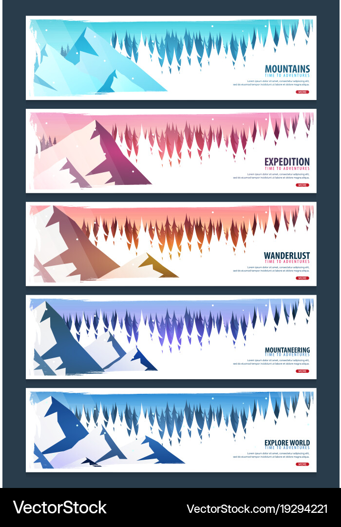 Set nature landscape backgrounds Royalty Free Vector Image