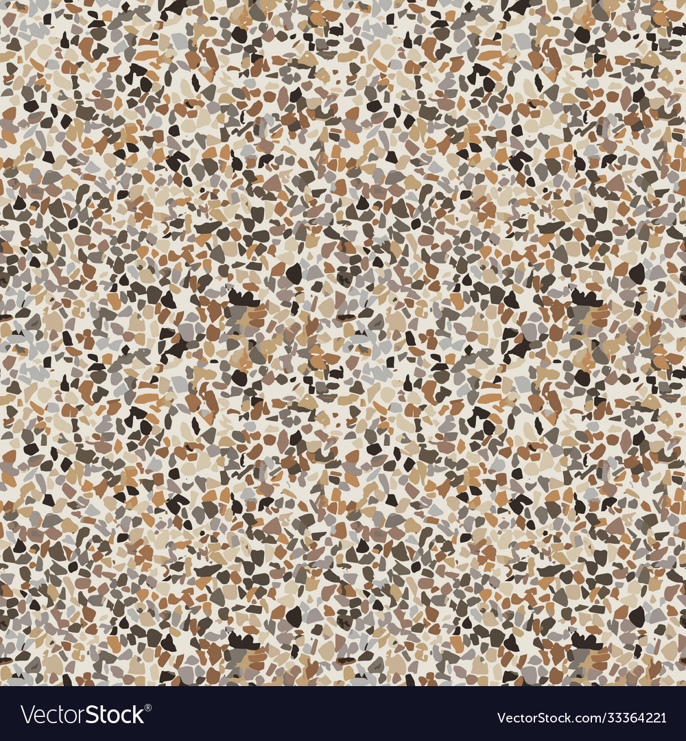 Terrazzo seamless pattern with small pebbles