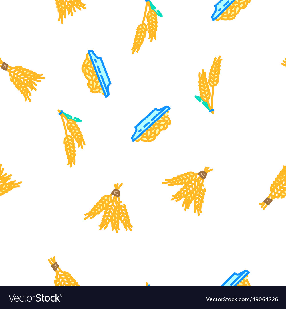 Barley grain wheat seamless pattern