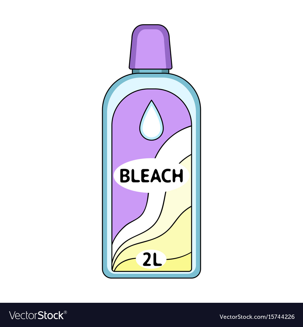 Bottle of bleach dry cleaning single icon Vector Image
