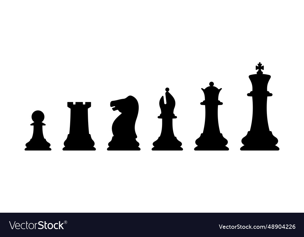 Chess pieces set Royalty Free Vector Image - VectorStock