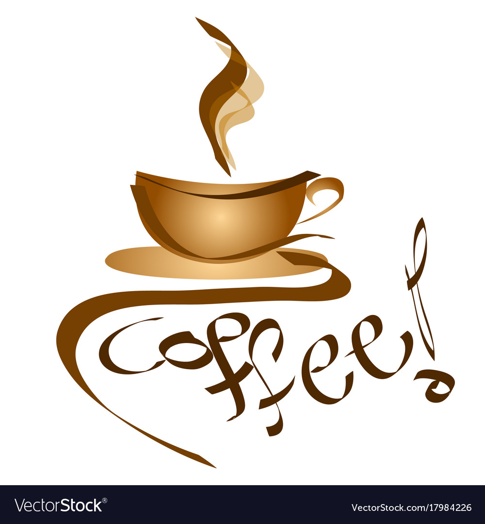 Download Coffee sign - logo cup of coffee Royalty Free Vector Image