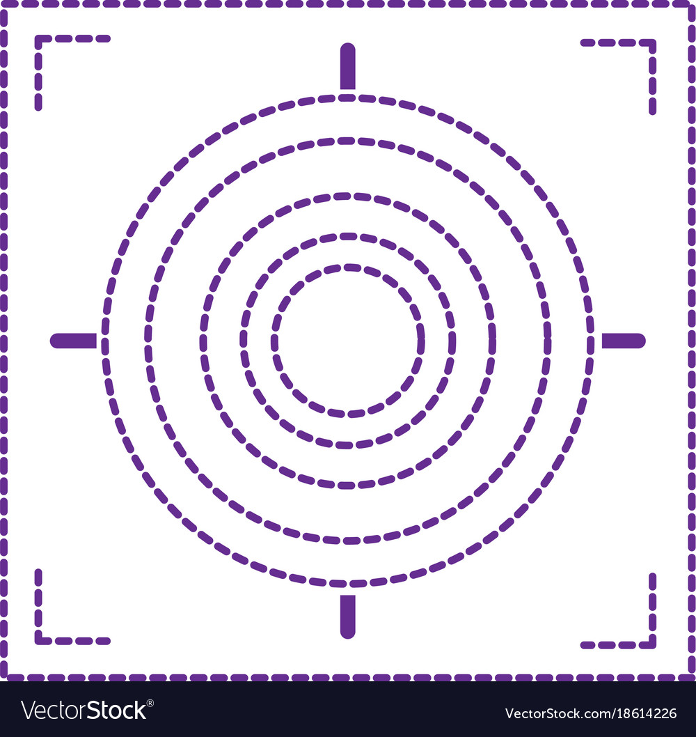 Dotted shape gun sight circle with shooting focus