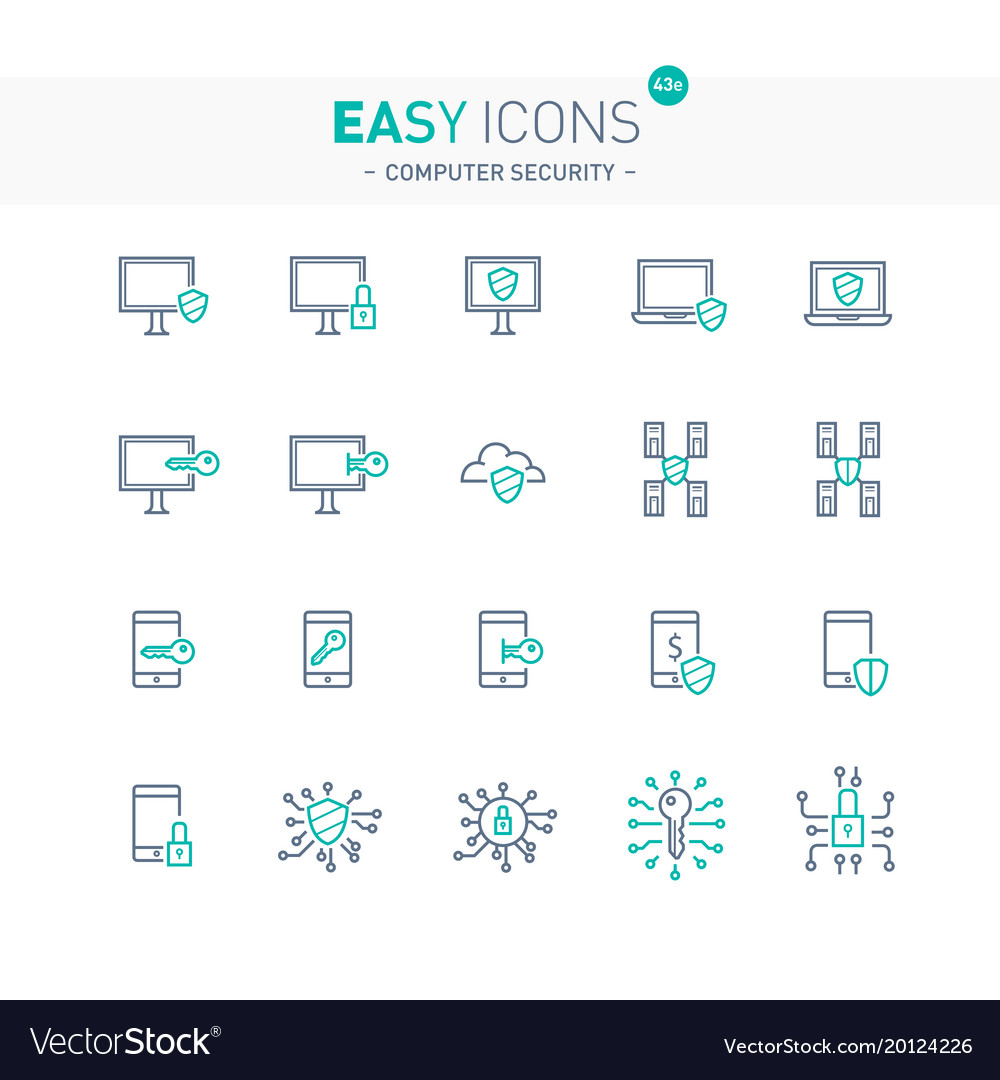 Easy icons 43e computer security