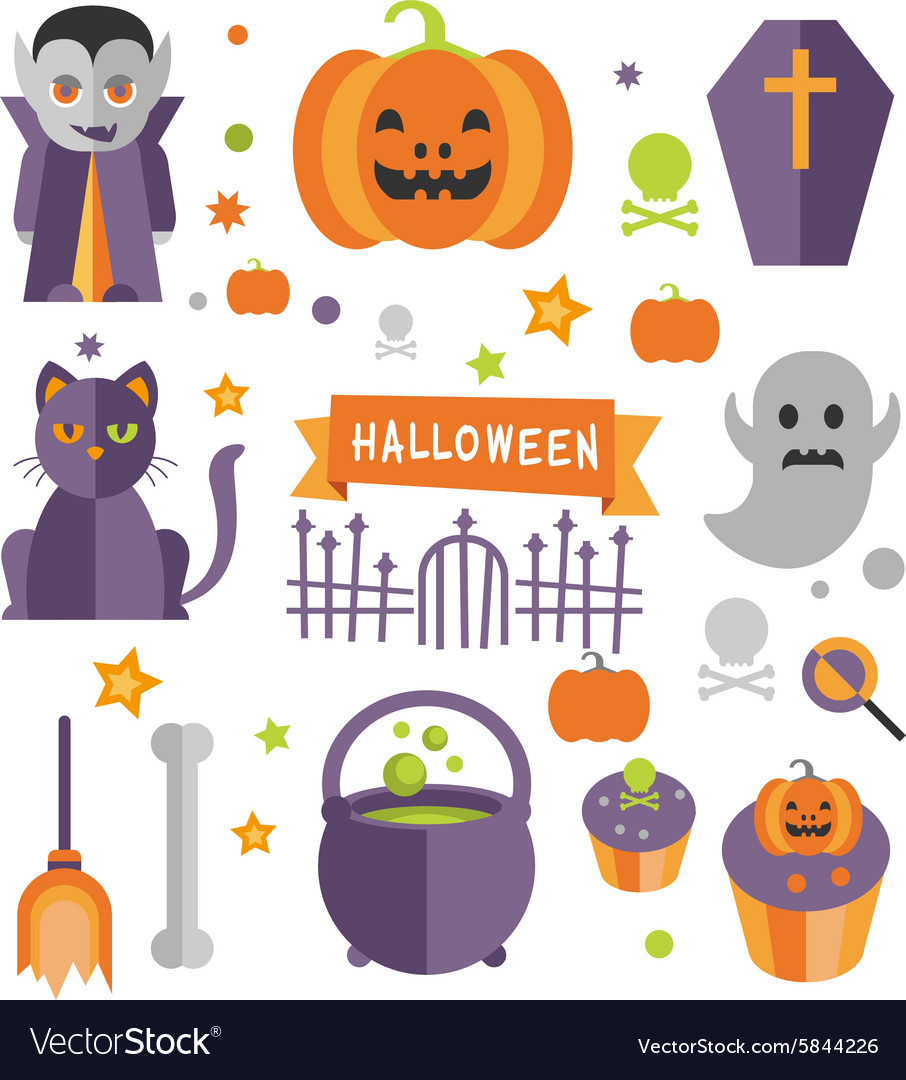 Halloween symbols collection