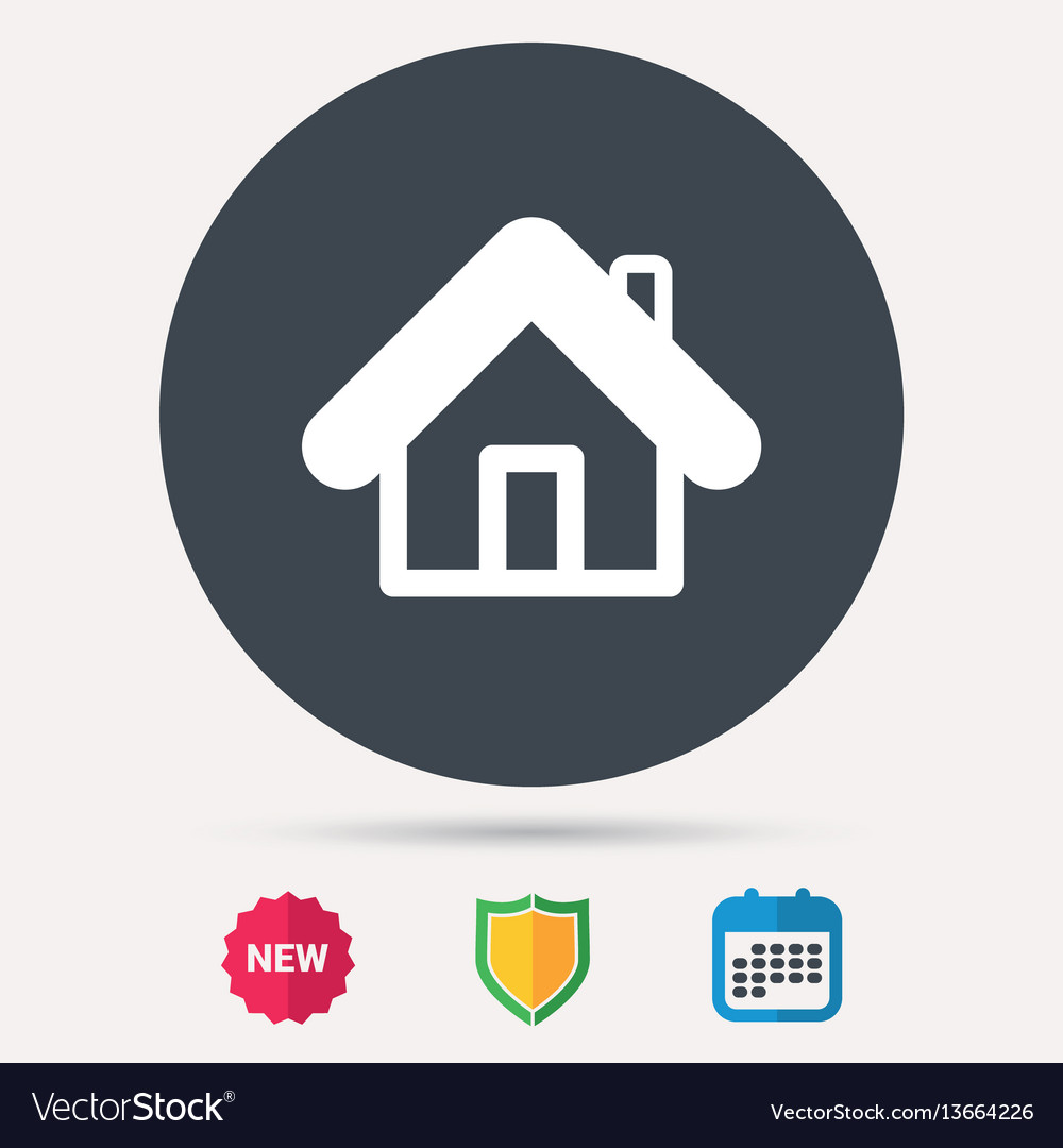 Home icon house building sign Royalty Free Vector Image