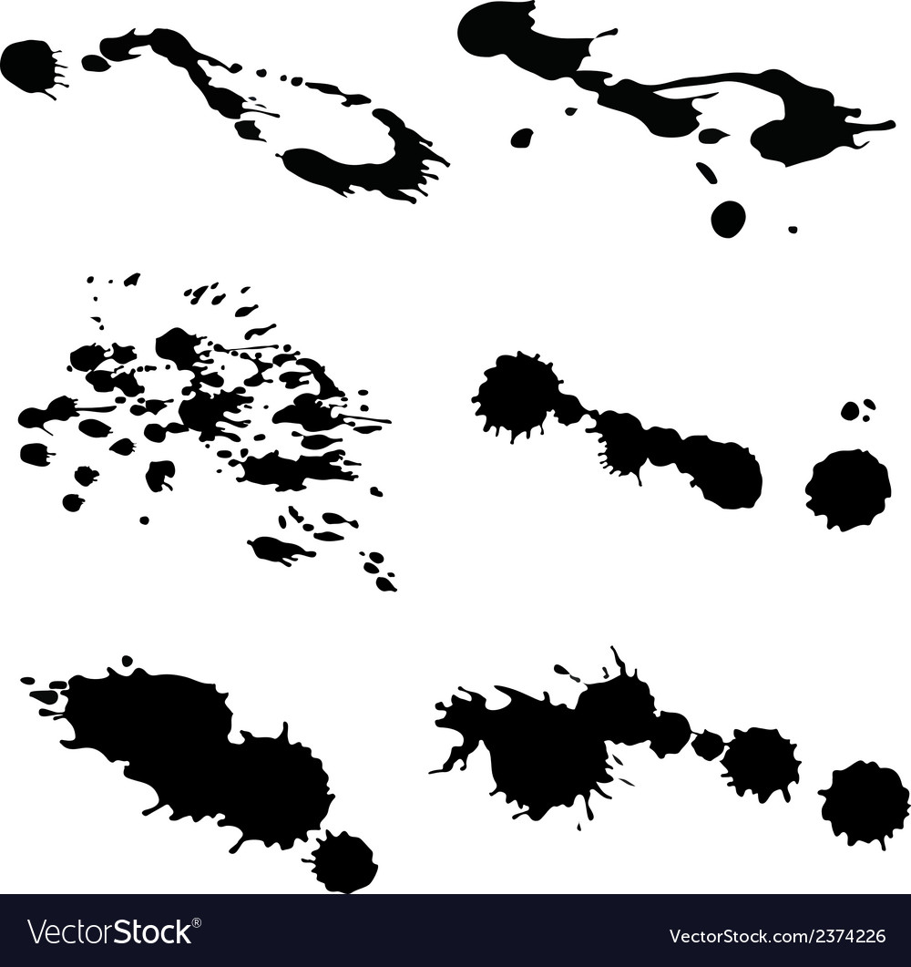 Ink blots Royalty Free Vector Image VectorStock