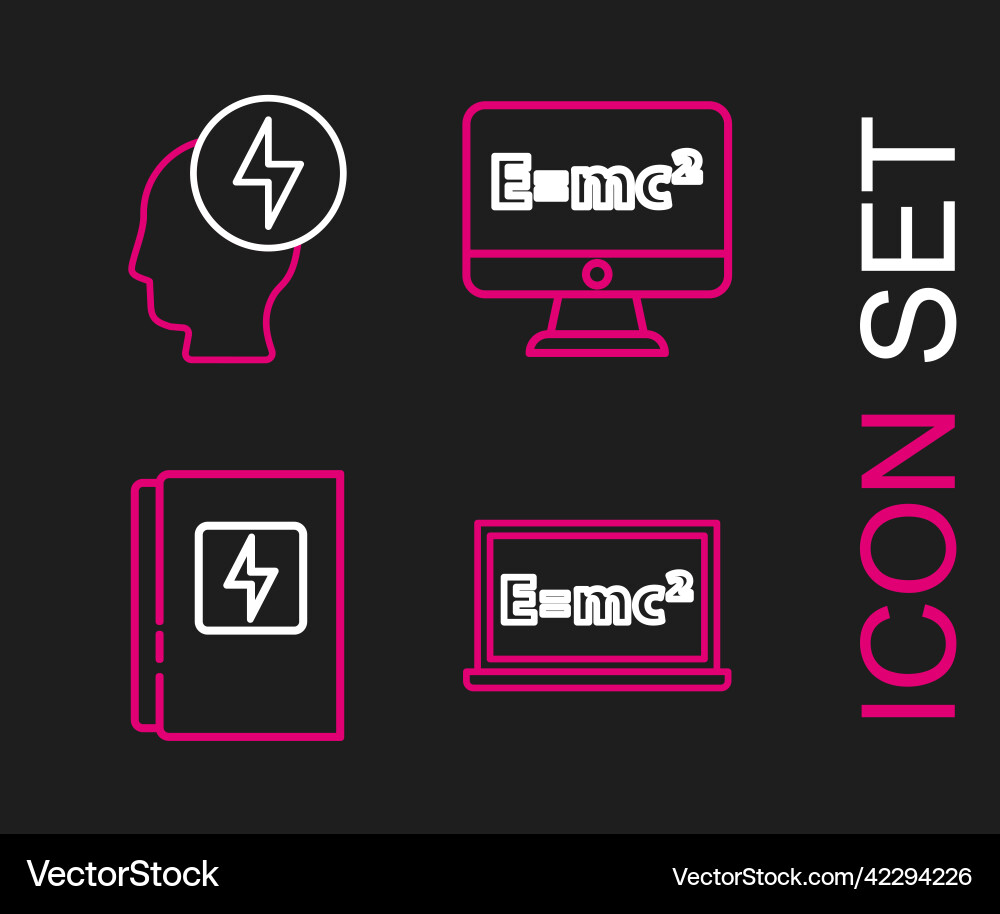 Set line equation solution electrical panel Vector Image