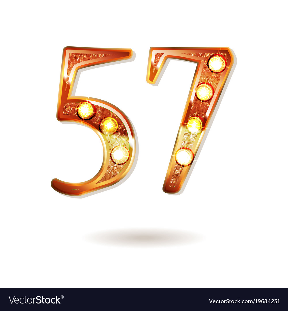 57 years anniversary celebration design Royalty Free Vector