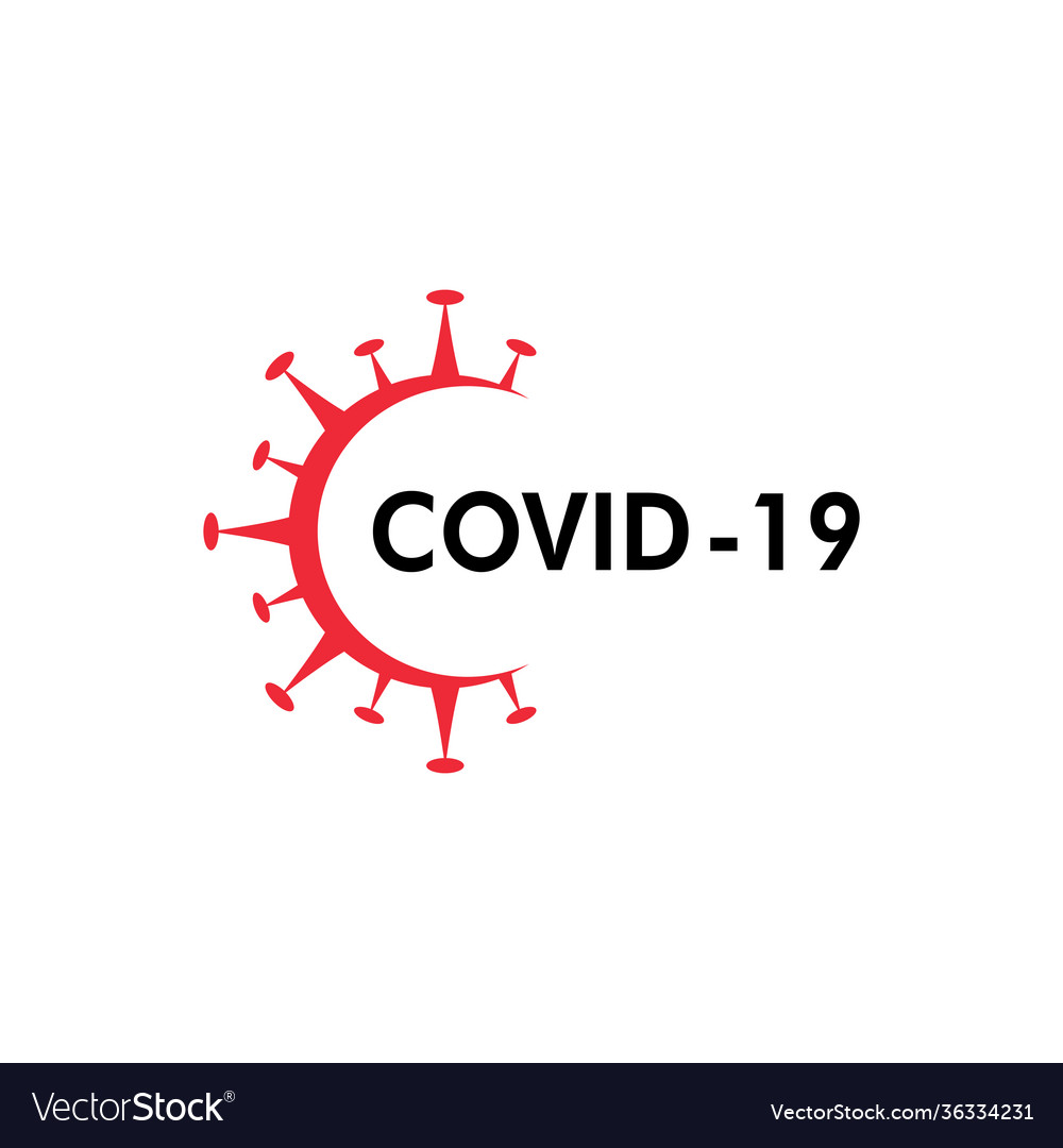 Corona virus logo design stop covid- 19 Royalty Free Vector