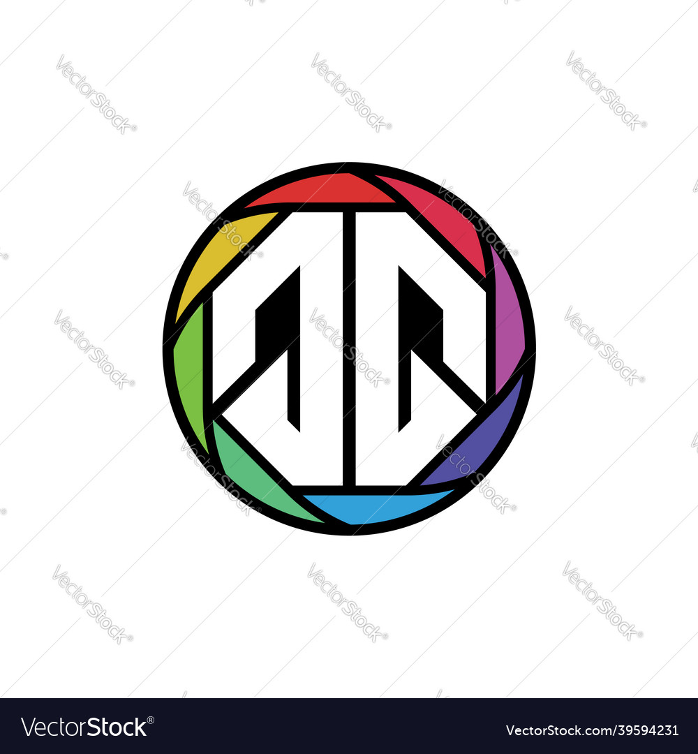 Qq monogram polygonalen Regenbogen