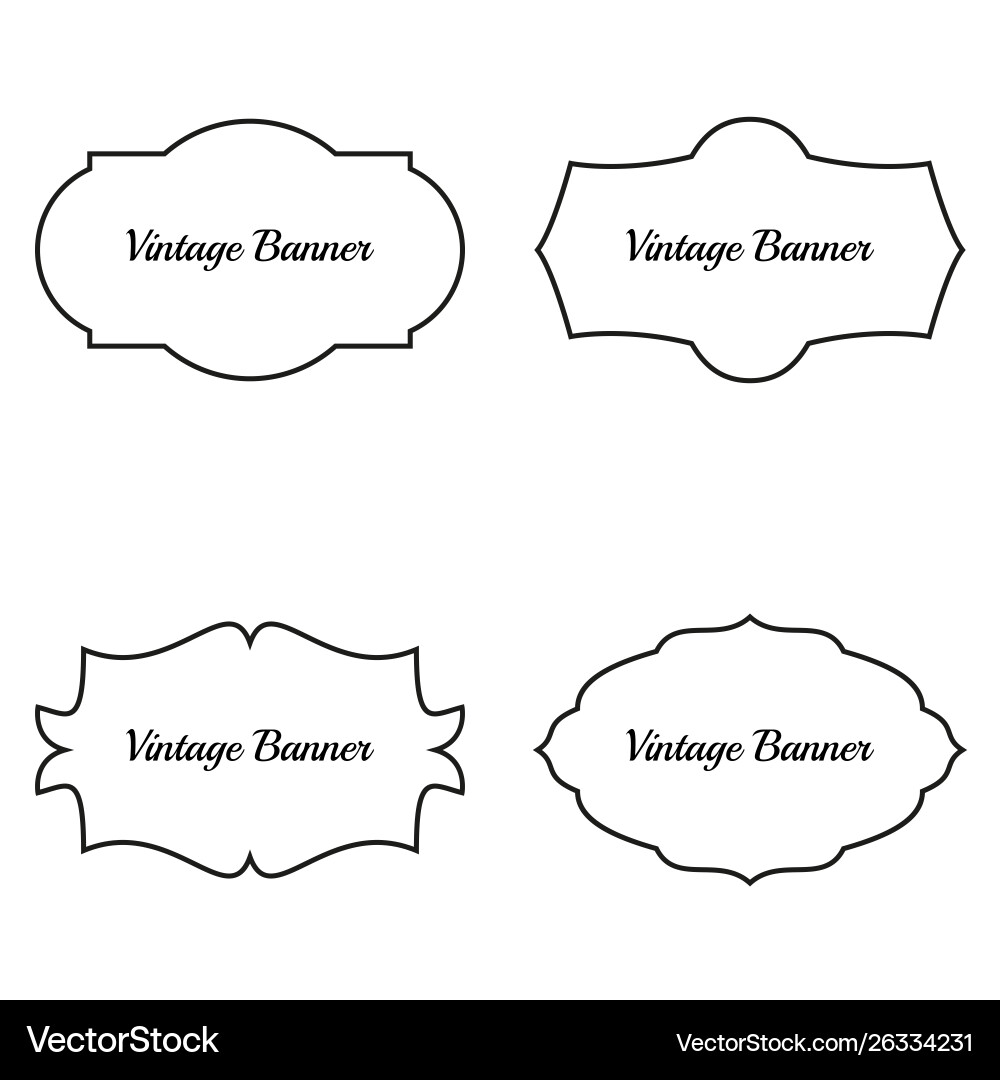 Set vintage frames Royalty Free Vector Image - VectorStock