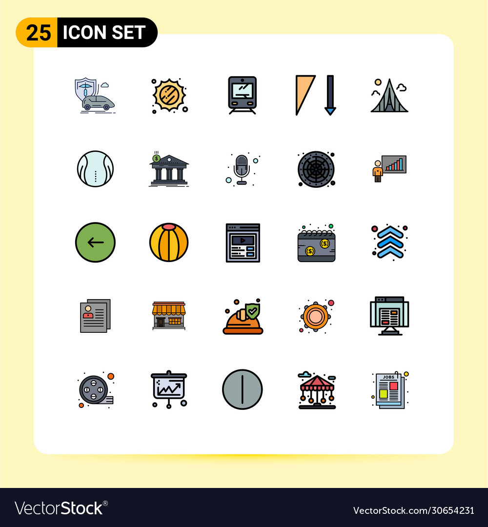 Universal icon symbols group 25 modern filled