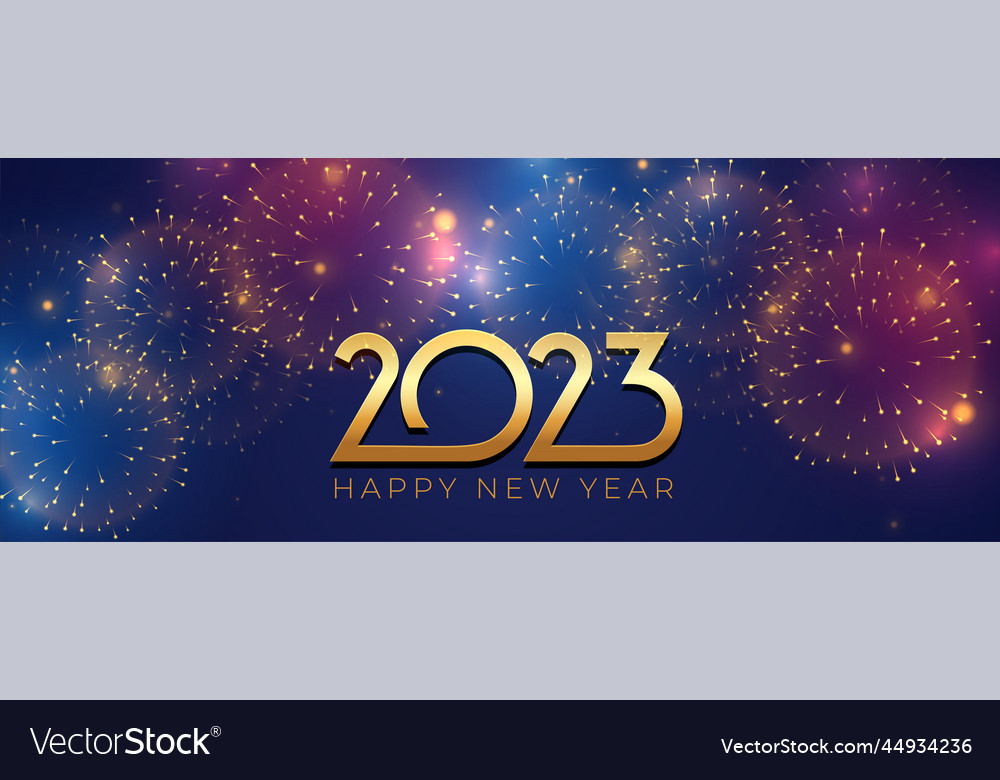 2023 new year grand celebration banner Royalty Free Vector