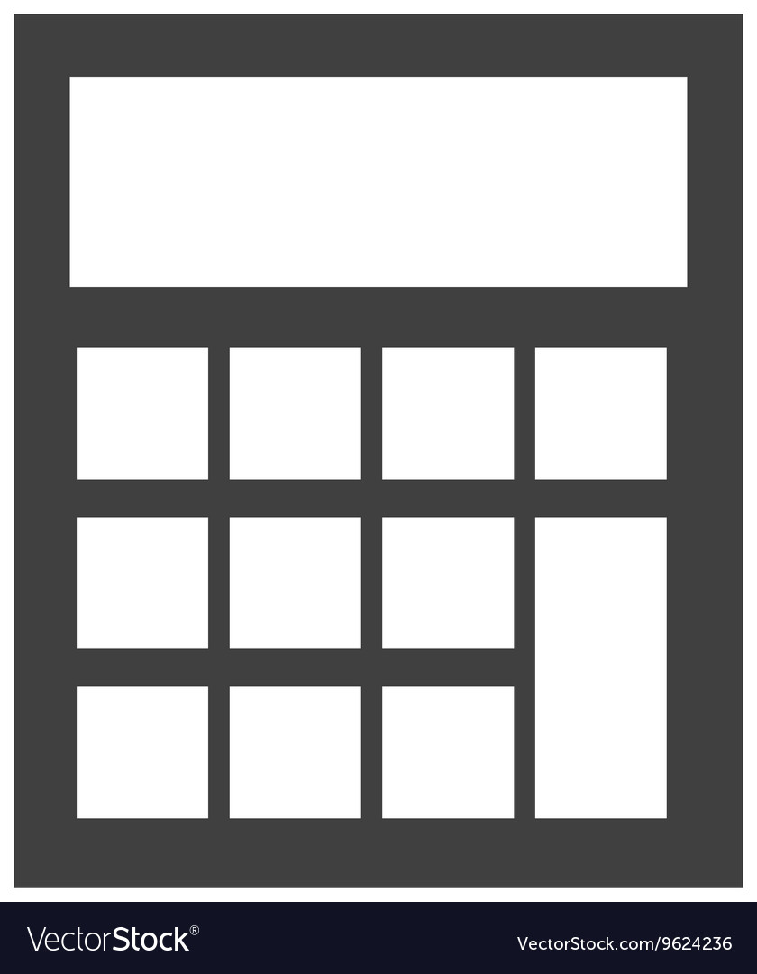 Calculator icon isolated design