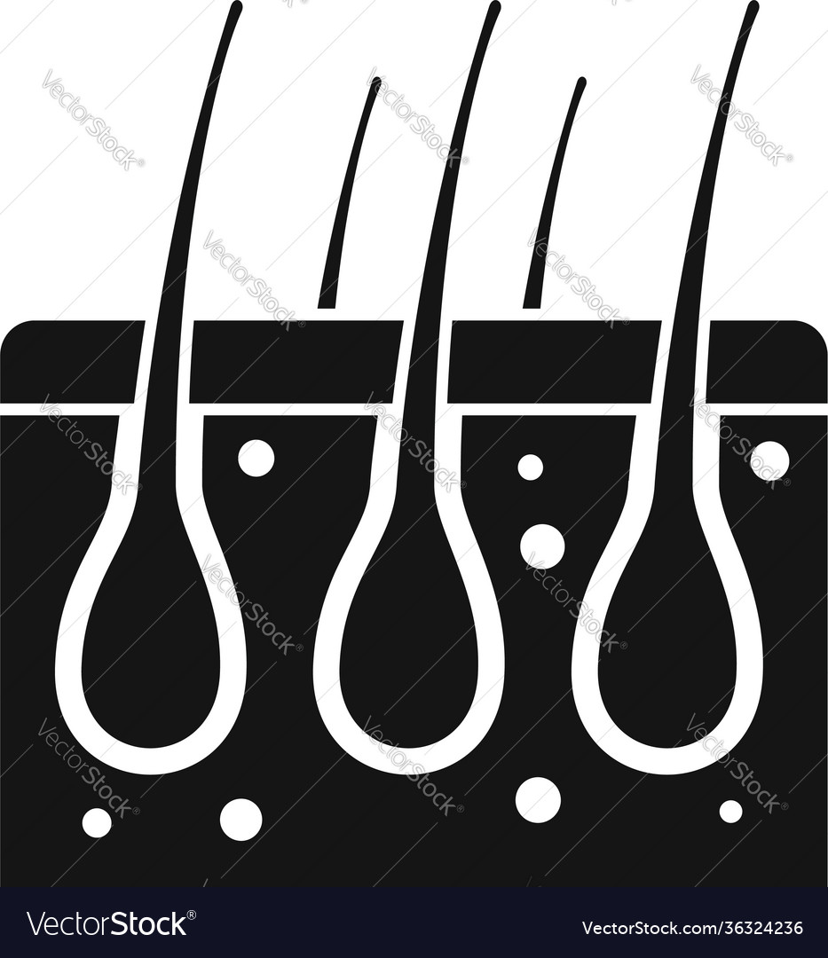 Man skin hair removal icon simple style Royalty Free Vector Man skin hair removal icon simple style Royalty Free Vector
