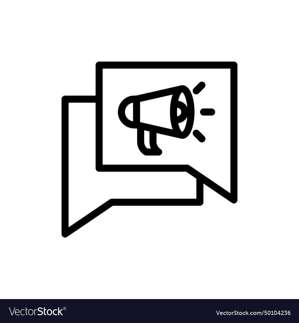 Marketing message icon with black