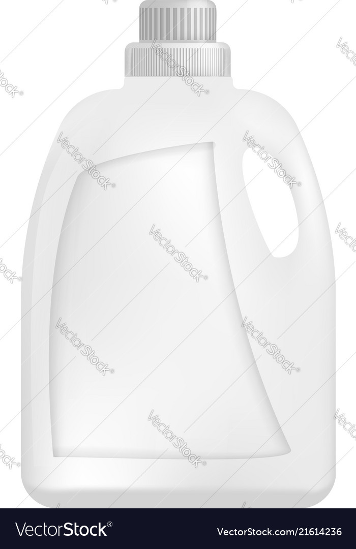 Plastic bottle of detergent mockup realistic Vector Image