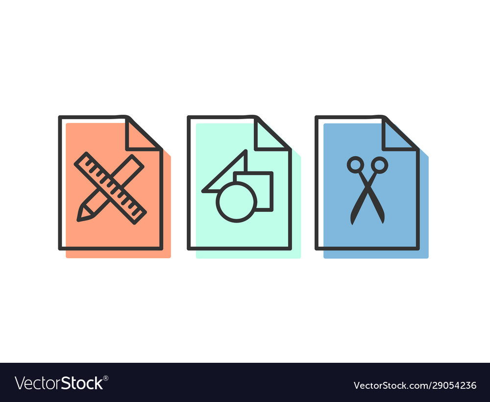 Set linear icons 09