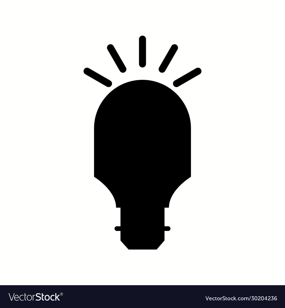 Unique bulb glyph icon