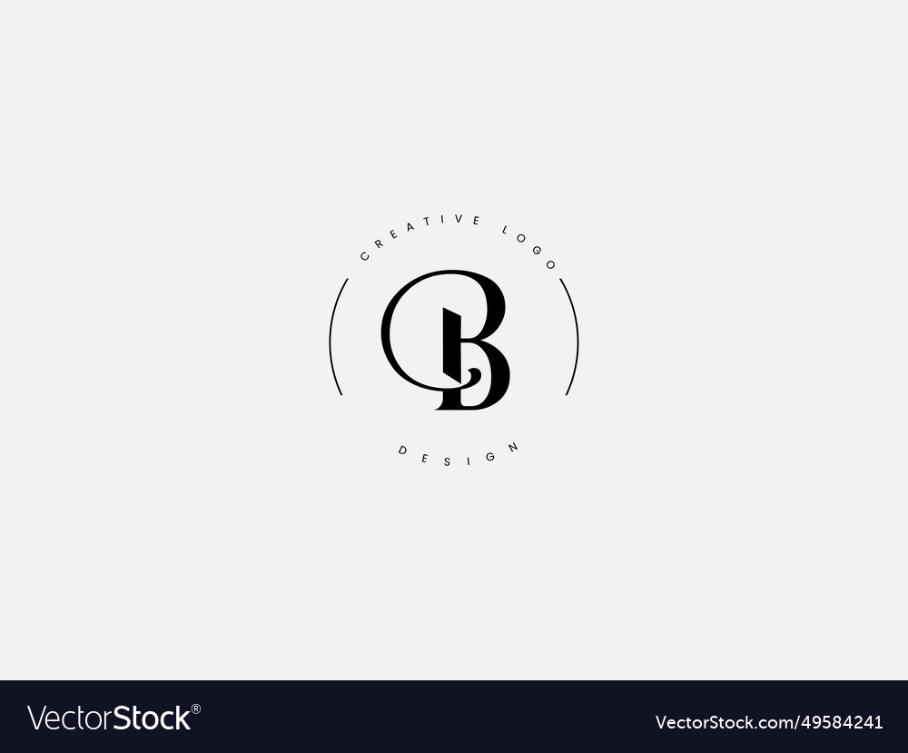 B letter logo vintage Royalty Free Vector Image