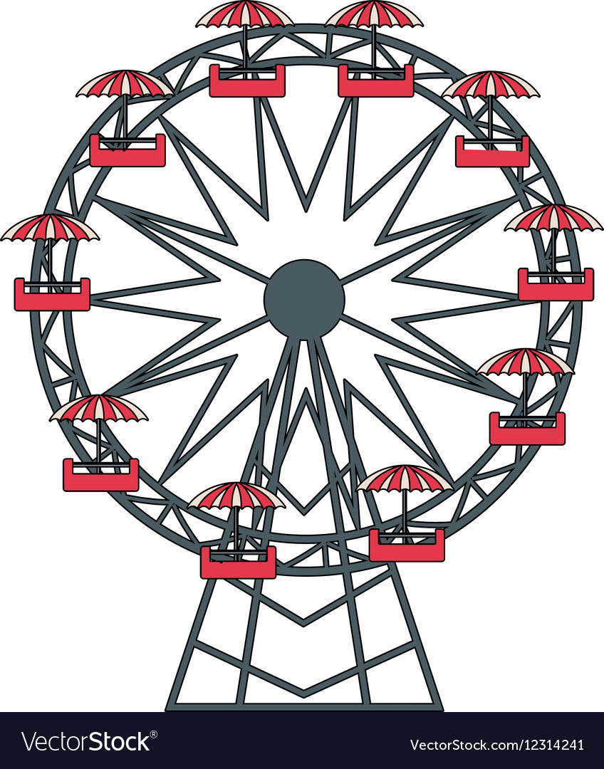 Isolated ferris wheel design