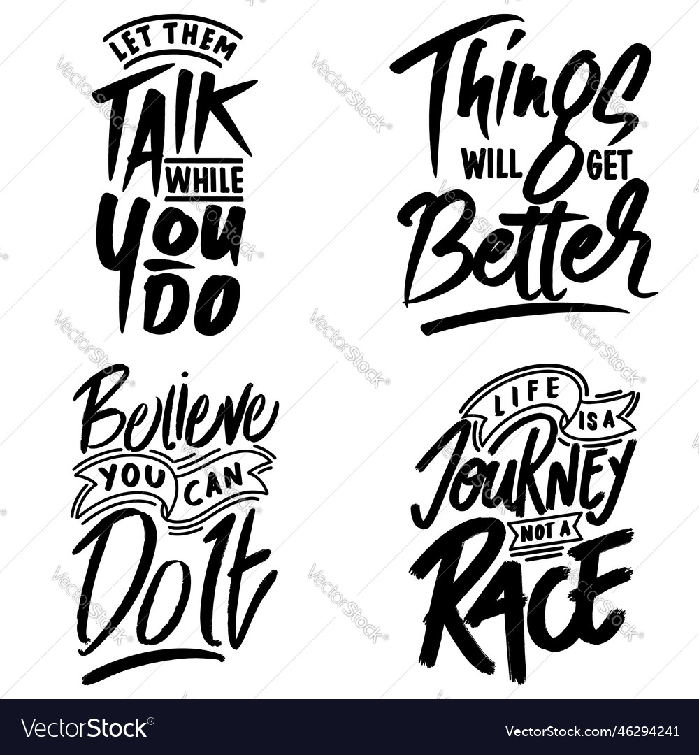 Motivational Typography Quote Bundle Royalty Free Vector Motivational Typography Quote Bundle Royalty Free Vector