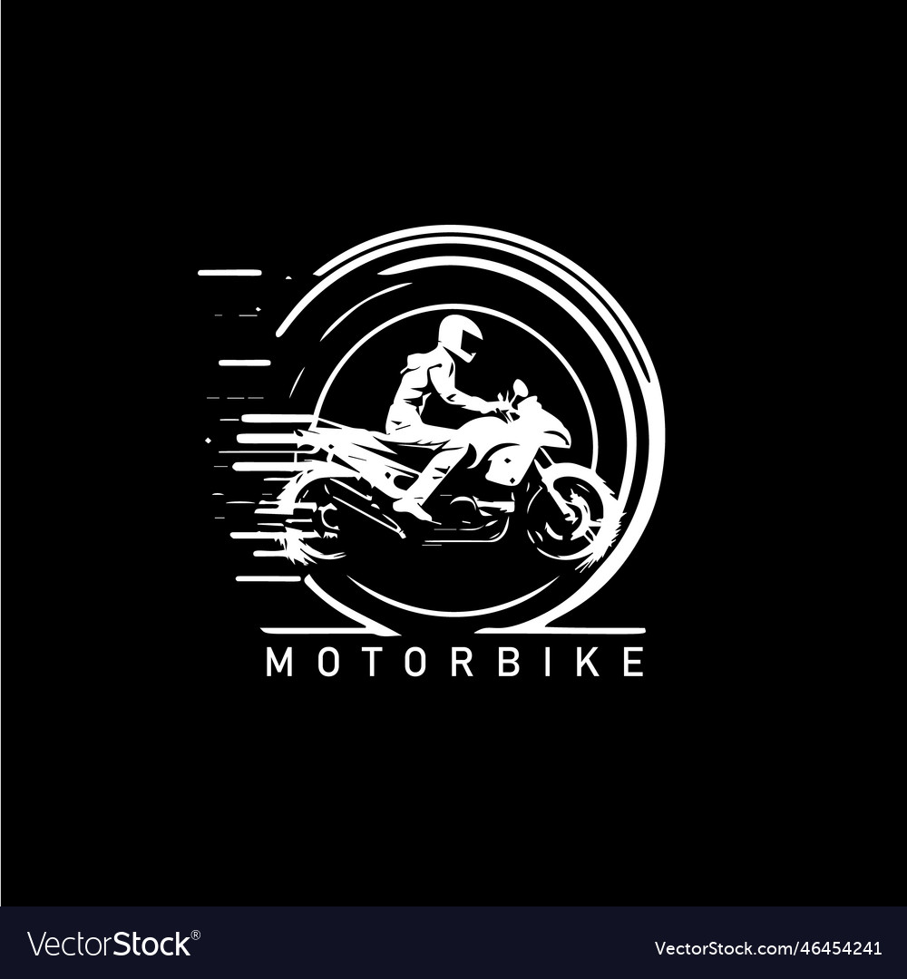 Motorbiker icon motorcycle biker emblem speed