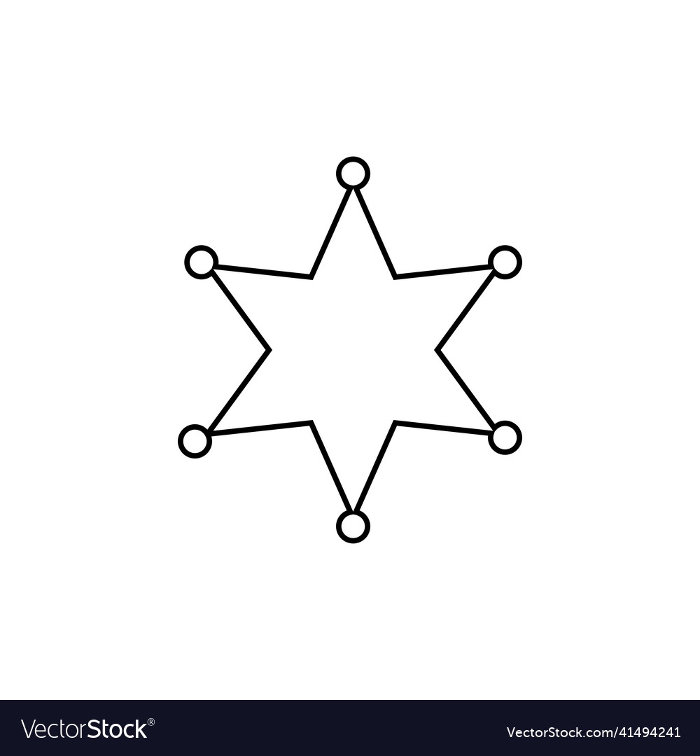 Sheriff Konzept Linie Symbol linear