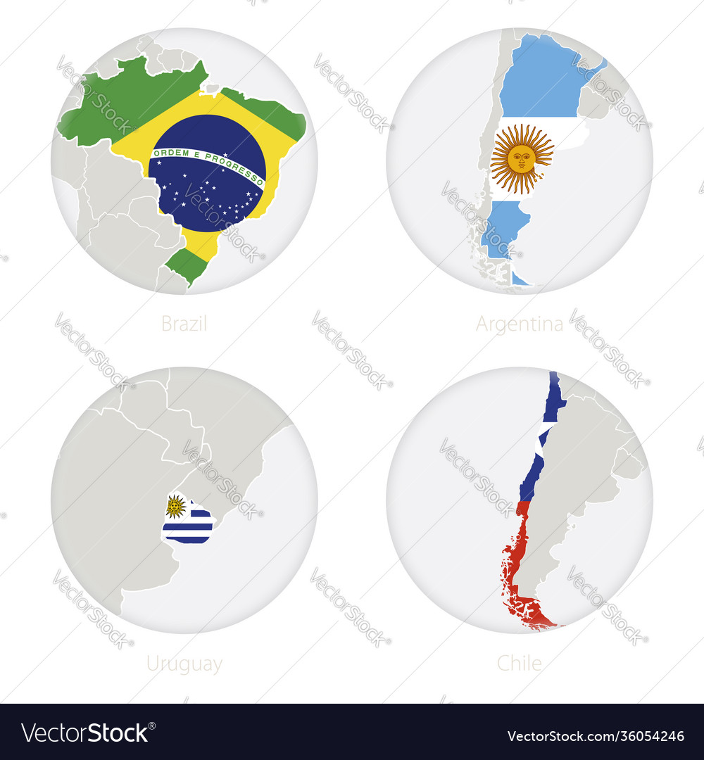 Brazil argentina uruguay chile map contour