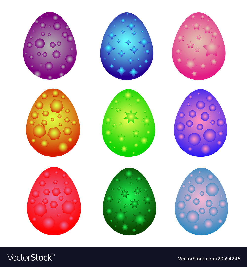 Festive colored easter eggs 1