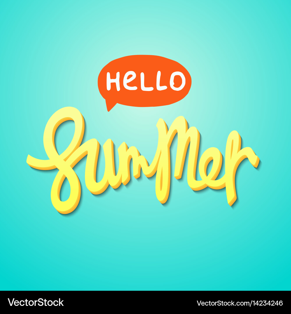 Hello summer Royalty Free Vector Image - VectorStock
